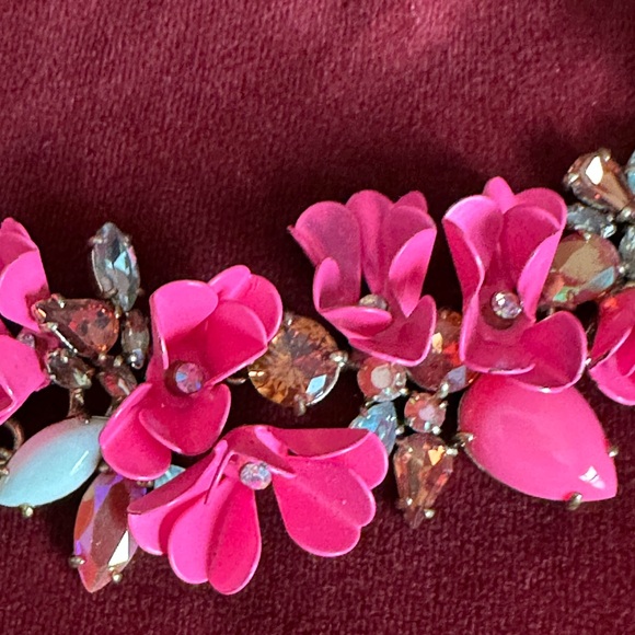 J. Crew Pink and Gold Floral Necklace - Picture 5 of 7